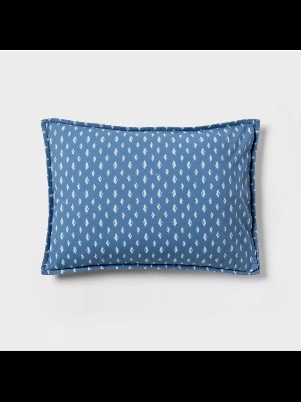 Full/Queen Patchwork Quilt Set Blue/Dark Blue/Natural - Threshold